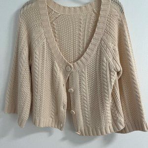 100% Cashmere Theory cropped cardigan sweater. Size M.